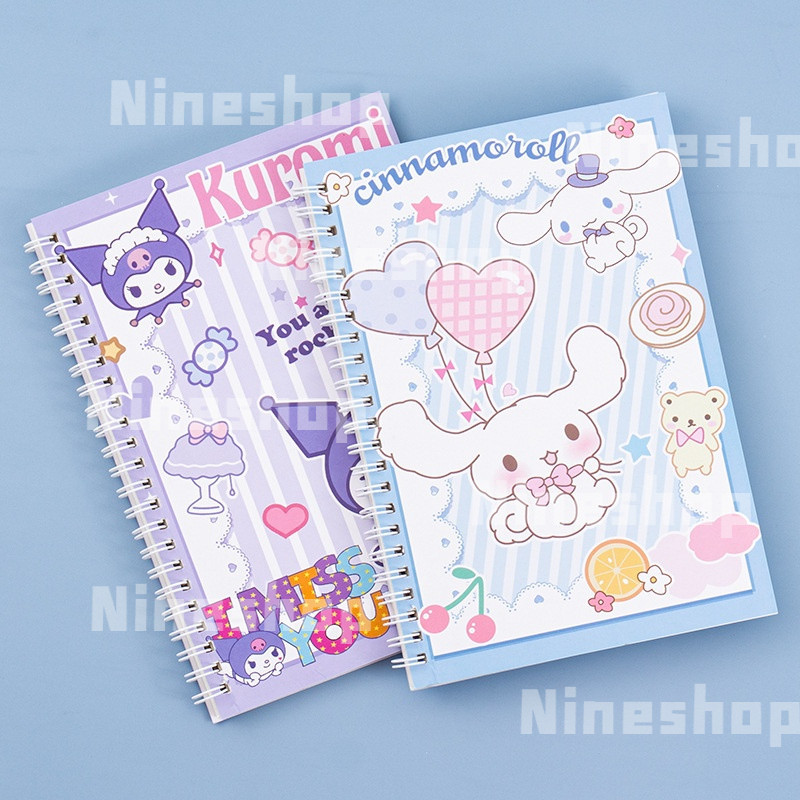 60 Pages A5 Cartoon Kuromi Notebook girls Cute Mymelody Cinnamoroll ...