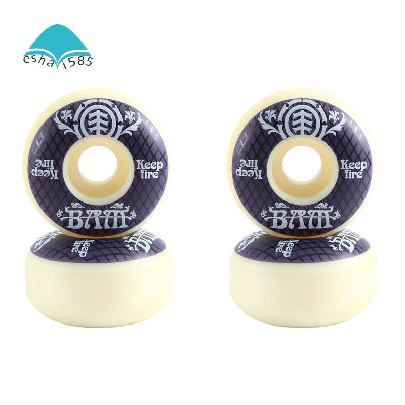 KEEPFIRE 4Pcs Skateboard Wheels 54mm PU Hardness Skate Board 85A
