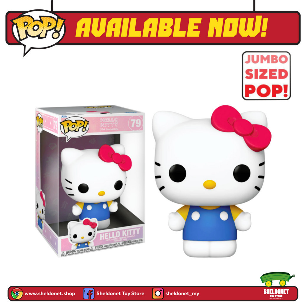 Funko Pop Sanrio Hello Kitty 50th Anniversary Hello Kitty 10 Inch Shopee Malaysia 1102