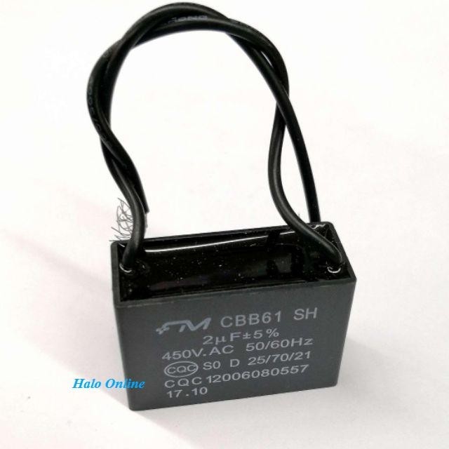 High Quality Ceiling Fan Capacitor 2.0uF For Sharp,Mistral,Khind,UMS ...