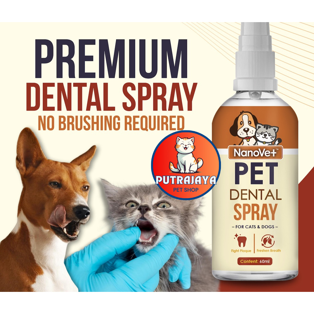 Nanovet® Pet Dental Mouth Spray for Cat and Dog (60ml) | Shopee Malaysia