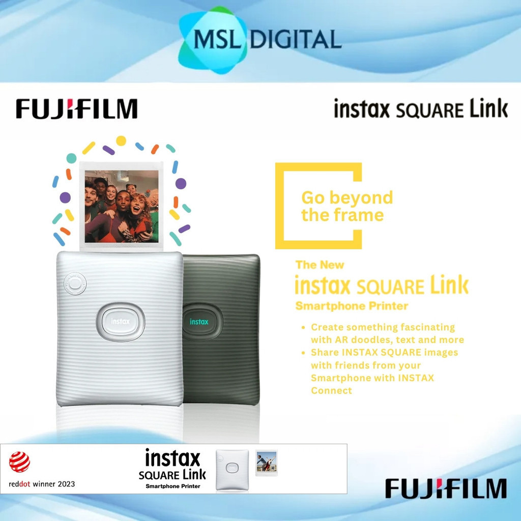 Fujifilm instax SQUARE Link Smartphone Printer AR Print Effects