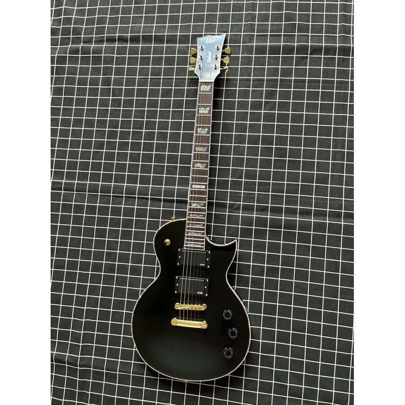 ESP LTD Deluxe EC1000 Electric Guitar EMG Pickups Black Abalone Shell