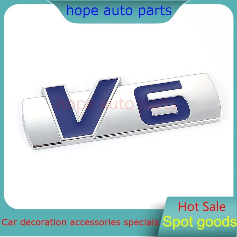 New upgrade 3D Car V6 Logo Sticker Emblem Auto Badge Decal for V6 ...