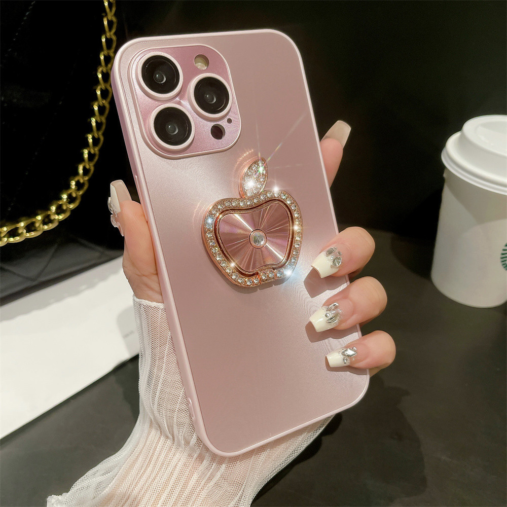 Flash Diamond CD Pattern Holder Phone Case for iPhone 11 12 13 14