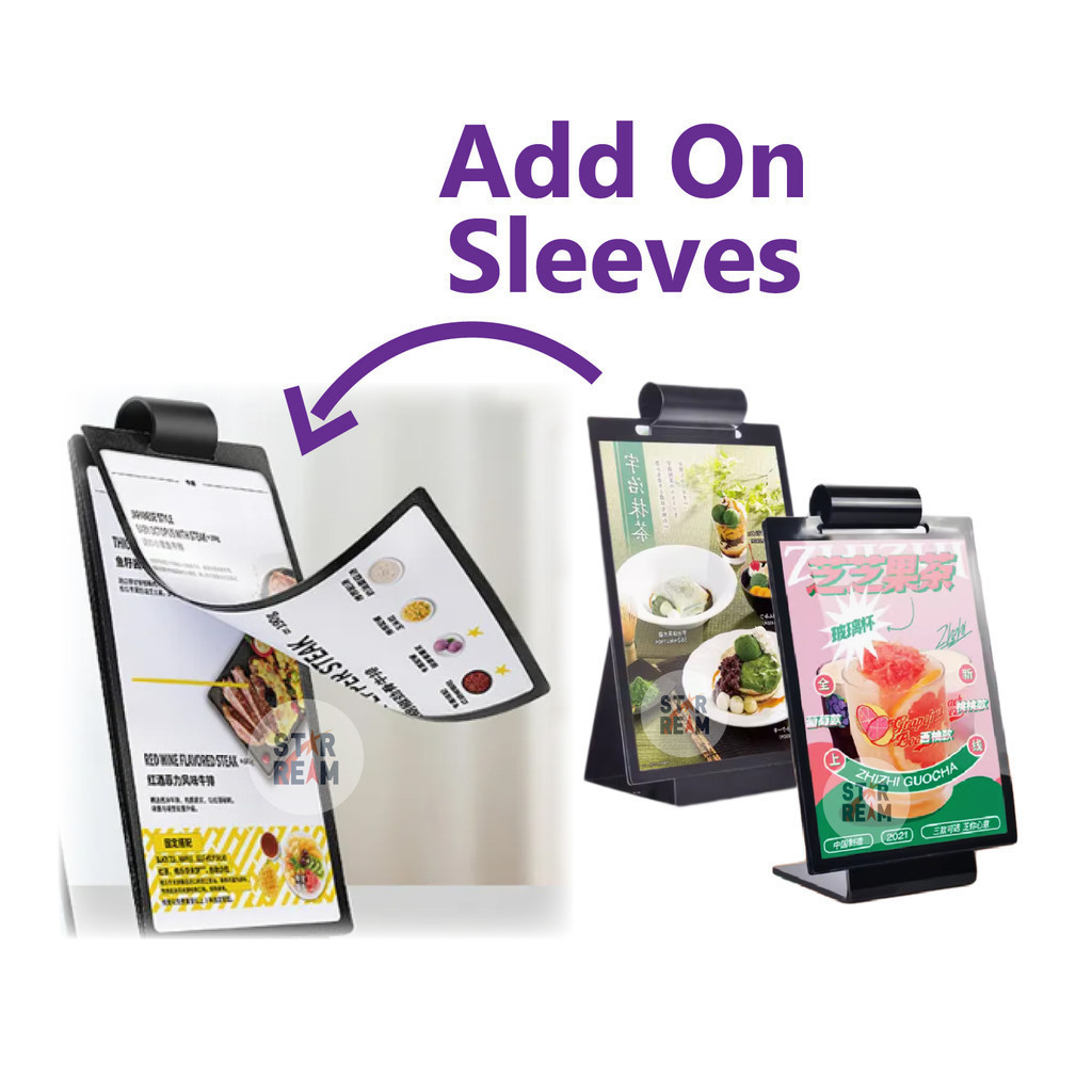 Refill Sleeves -- Menu Stand / Refillable Flip Stand | Shopee Malaysia