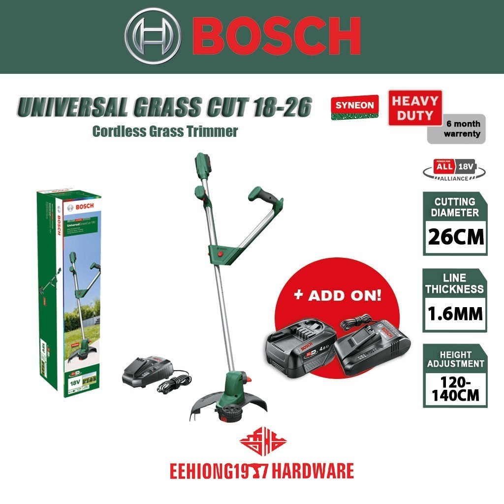 BOSCH UniversalGrassCut 1826 Universal Grass Cut 18260 18V Cordless Grass Trimmer Battery