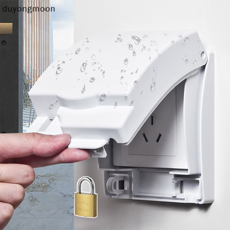 (duyongmoon) Lockable Wall-mounted Socket Waterproof Dustproof Box ...