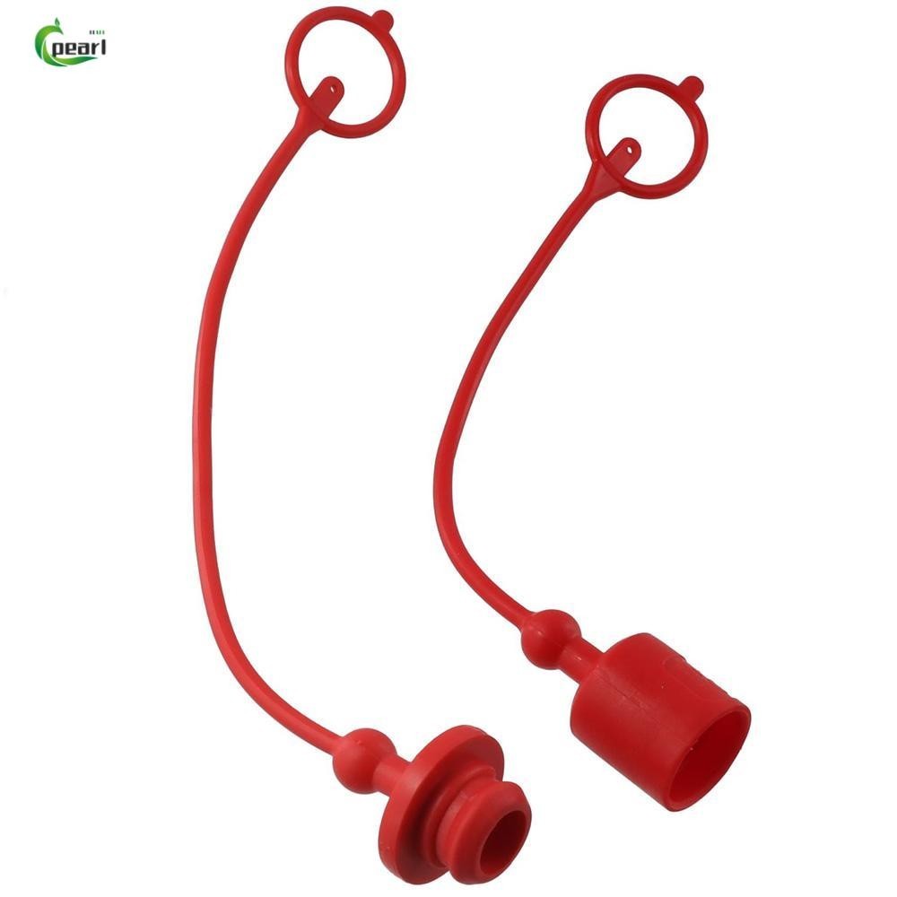 PEARL Hydraulic Dust Covers, 1/2 ISOB Red Hydraulic Coupler Dust Cap