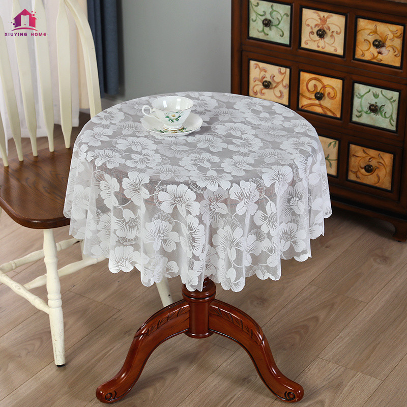 Household coffee table cloth, hollow small round table, table cushion ...