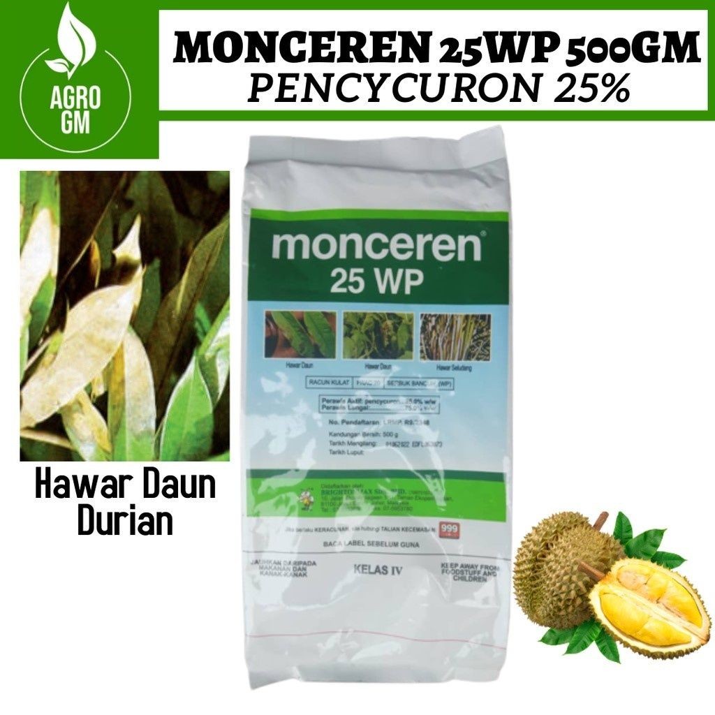 500GM Monceren 25WP Pencycuron 25% Bayer Racun Kulat Durian Hawar Daun ...