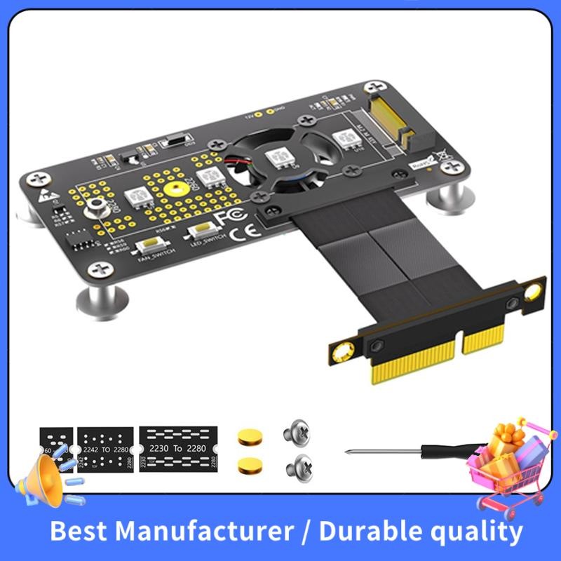 【NEW】Riser Card M.2 M-Key NVME SSD to PCIe X4 Extension Cable with ...