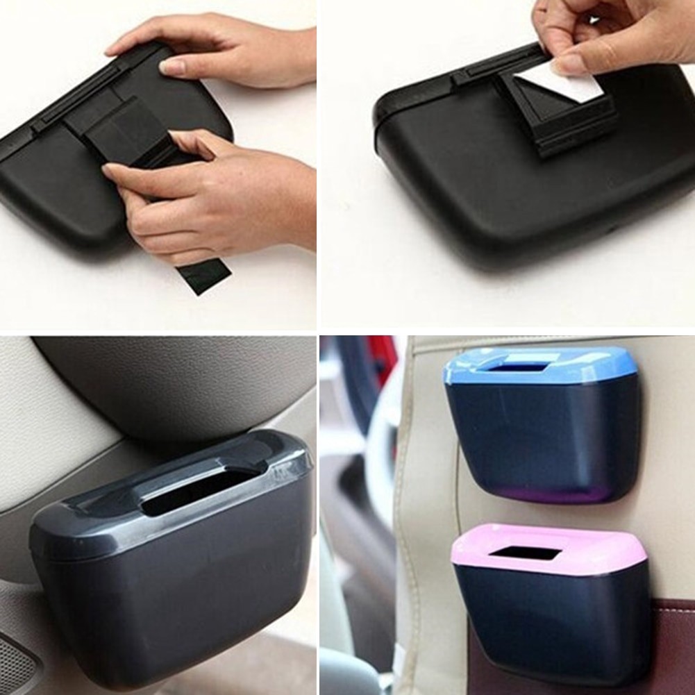 Universal Car Trash Can Garbage Waste Holder Rubbish Dustbin Storage ...