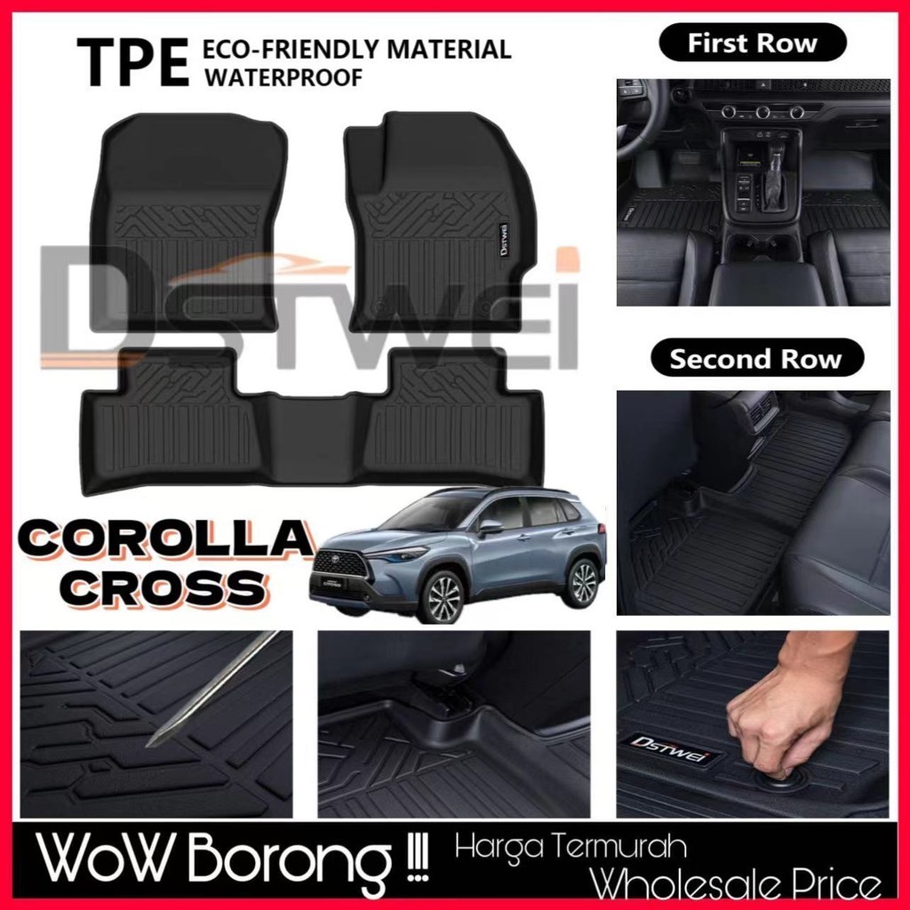 DSTWEI TPE Car Mat Car Carpet Karpet Kerete TPE compatible for COROLLA ...