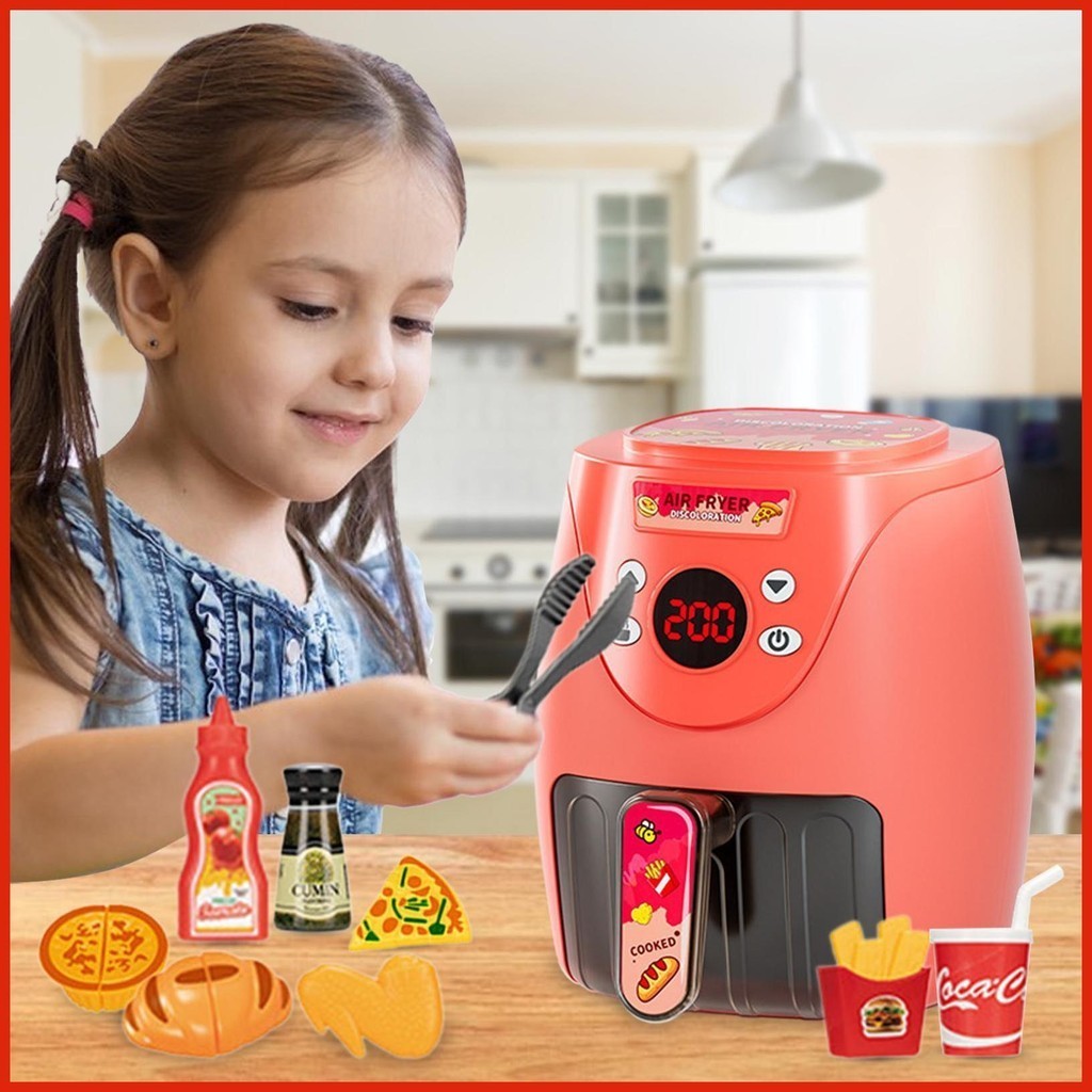 Kids Air Fryer Set Color Changing Kitchen Appliances Toys Kitchen ...