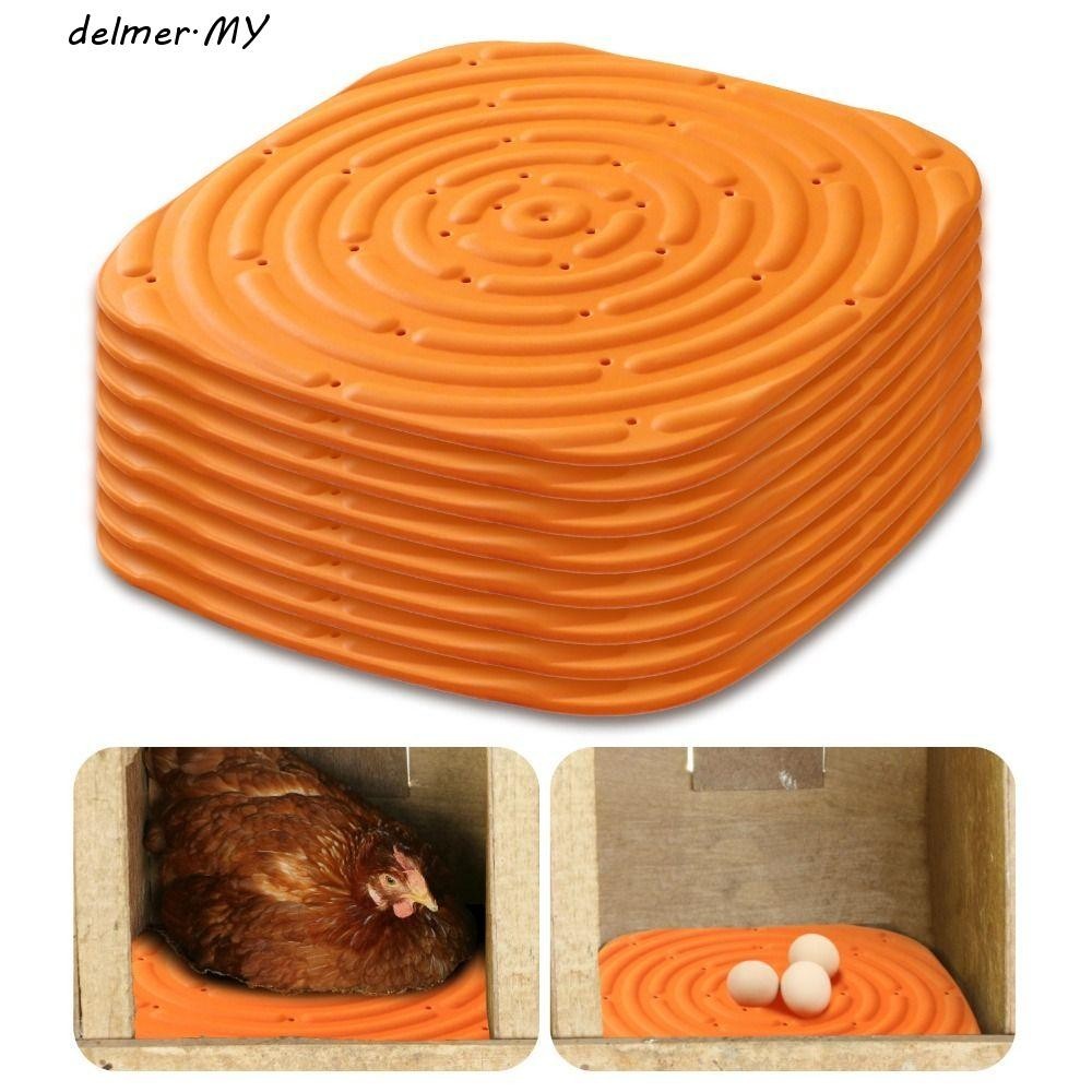 DELMER 2/4pcs Chicken Nesting Pads, Reusable Washable Chicken Bedding