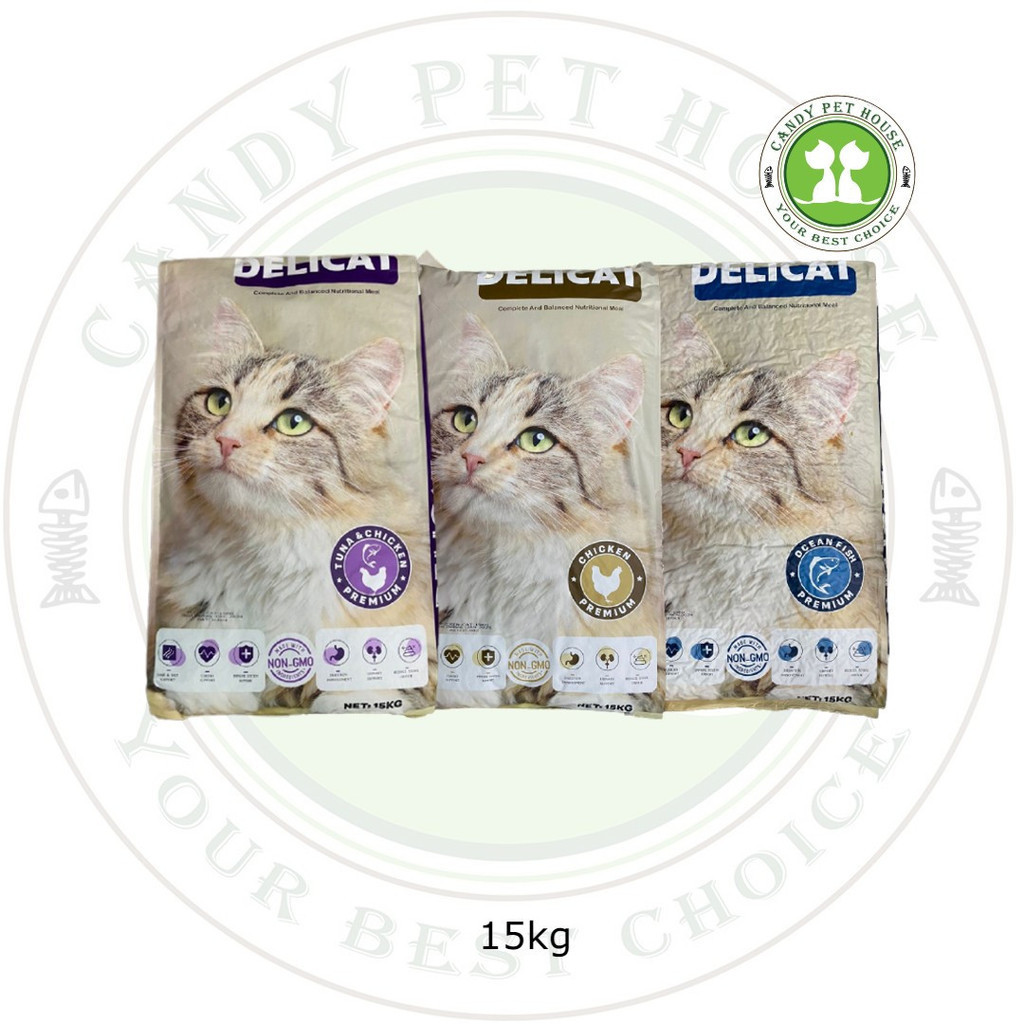 Delicat Dry Cat Food Premium 15kg Shopee Malaysia