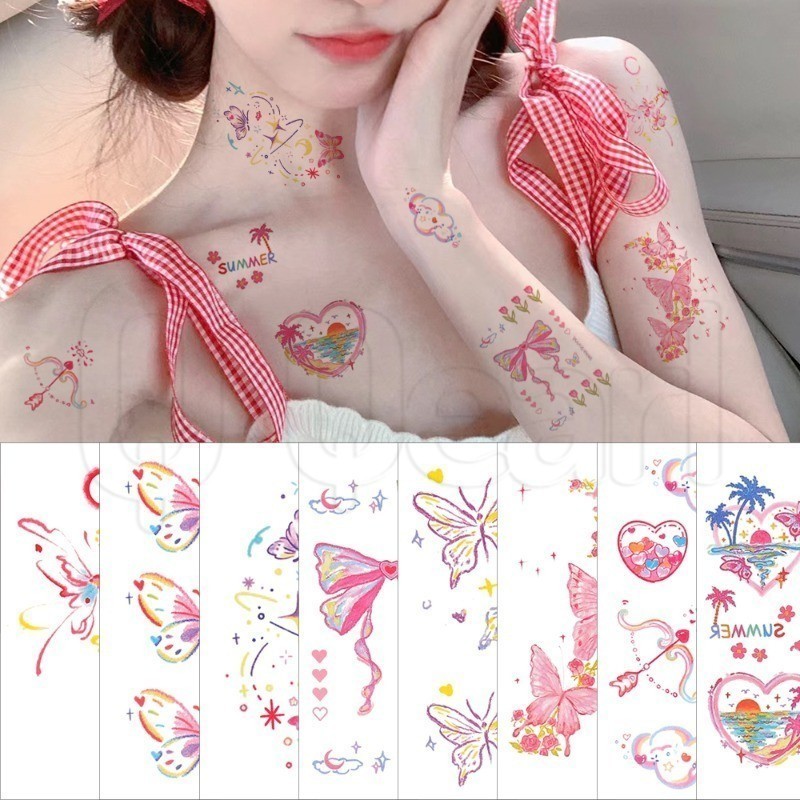 Butterfly Tattoo Sticker - Body Art Fake Tattoo - INS Style - Fairy ...