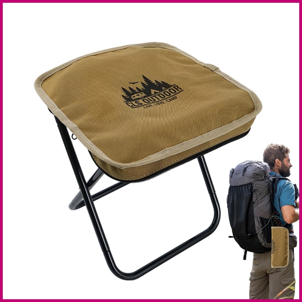 Folding Camp Stool Portable Folding Stool Mini Compact Weight Tiny Size ...