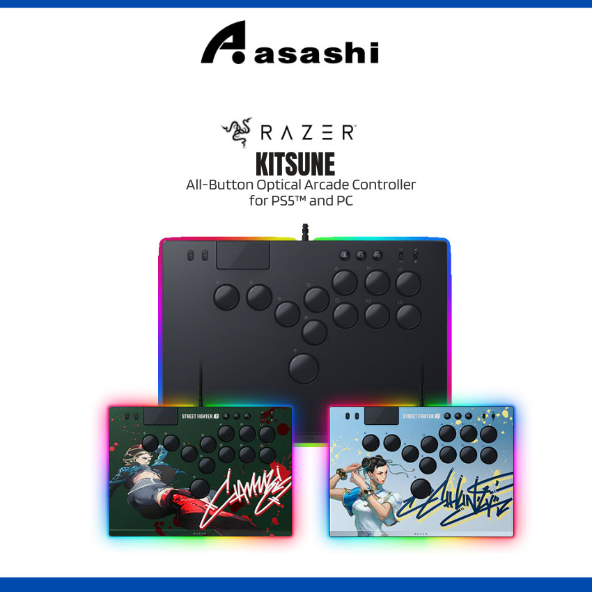 Razer Kitsune All-Button Optical Arcade RGB Controller | PS5 | PC | Low ...