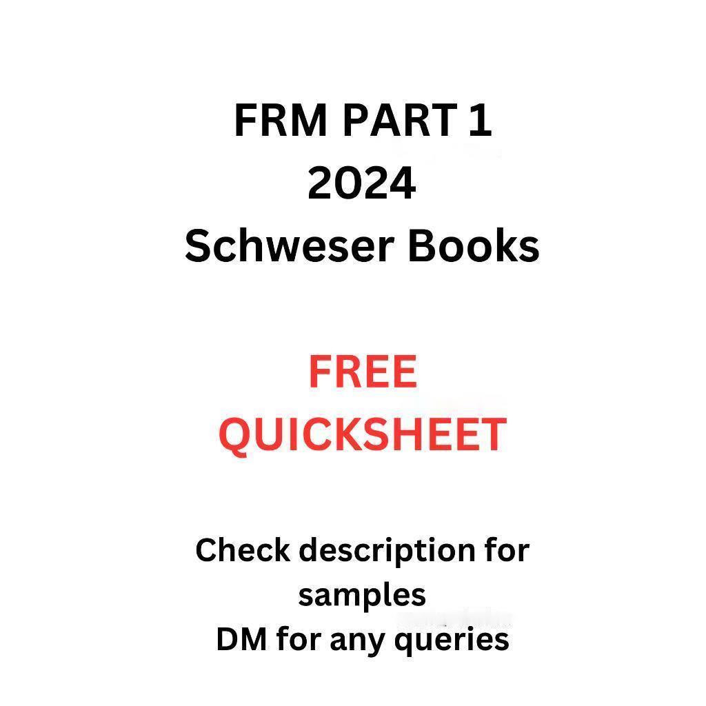 FRM PART 1 2024 Schweser Books (Free Quicksheet) Shopee Malaysia