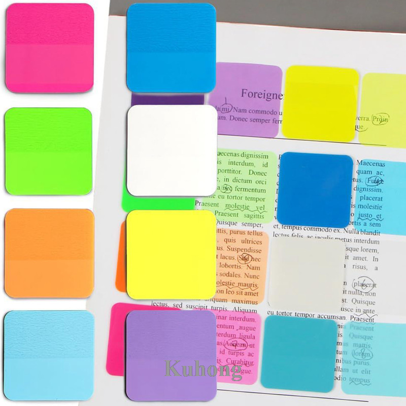 KUHONG 8 Packs 160 Sheets Transparent Sticky Notes Scrapes Stickers ...