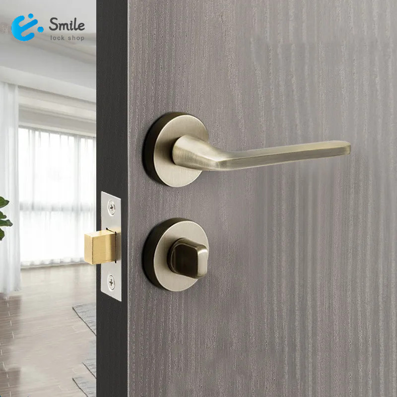 Single-sided Handle Zinc Alloy Invisible Door Lock Bathroom Single ...