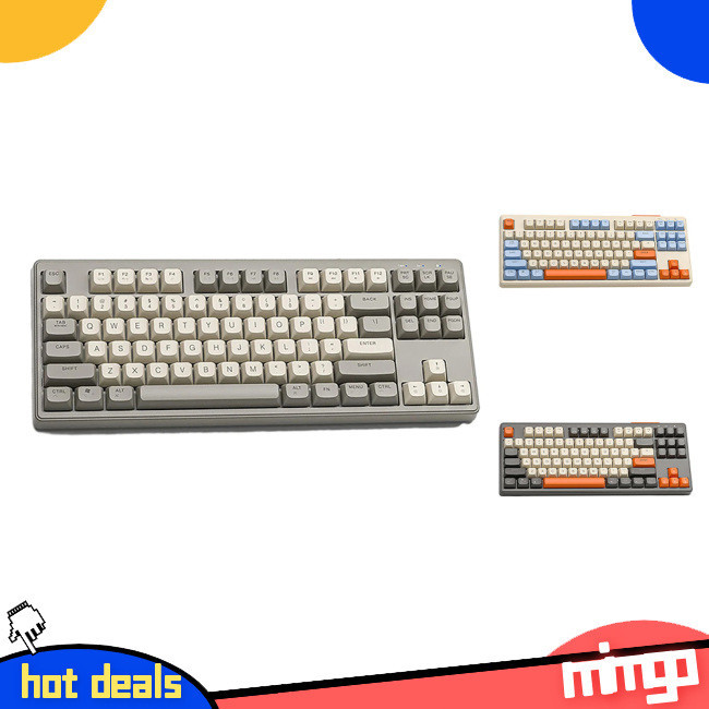 Mimgo M87 Gaming Keyboard 87 Keys Silence Keyboard Mechanical Wireless ...