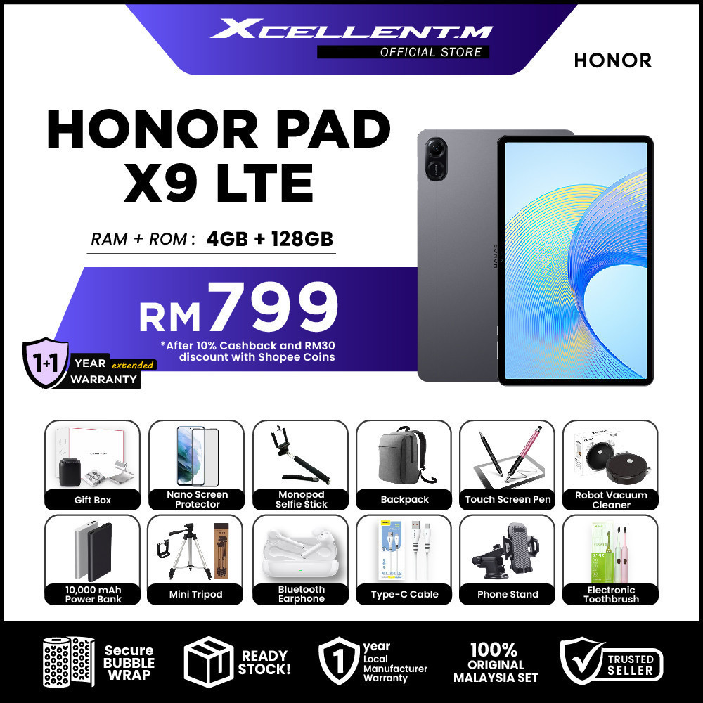 Honor Pad X9 LTE 128GB + 4 RAM Space Gray