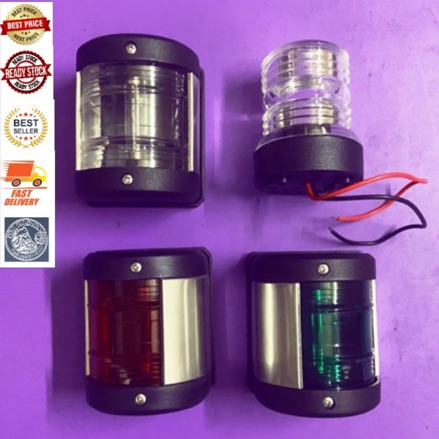 MARIN FIBER BOAT LAMPU JALAN (HIJAU_MERAH-PUTIH_PUTIH360)Marine Boat ...