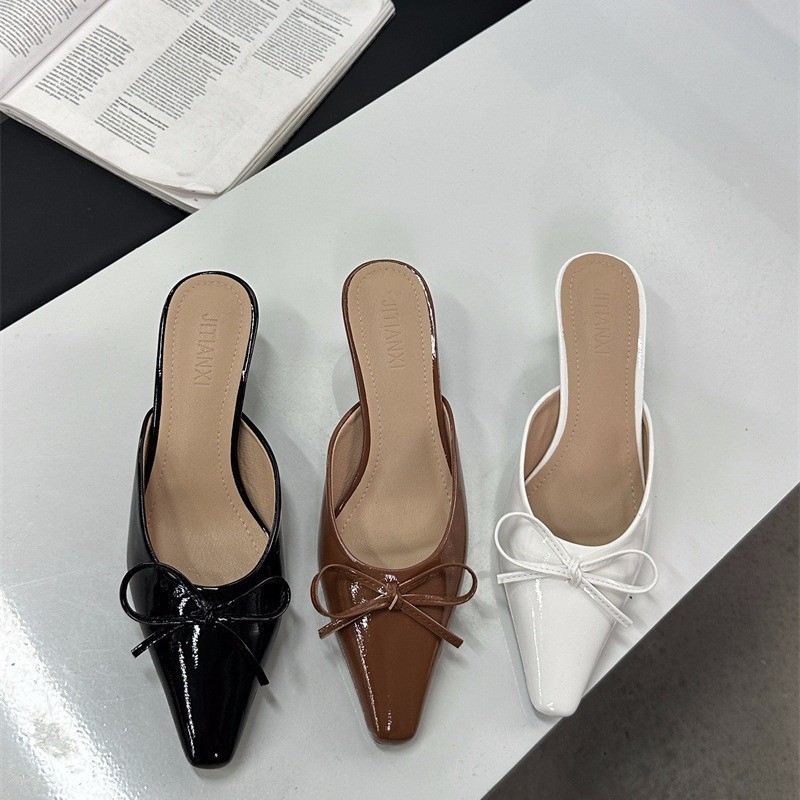 (spot goods)(spot goods)2024 Summer New Style Bow Middle Stiletto High ...