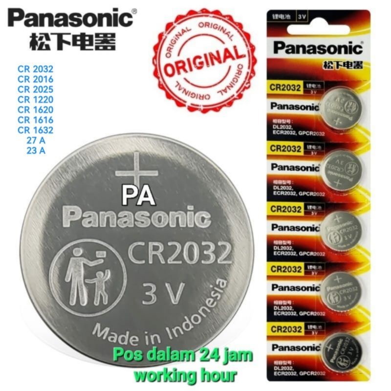 Original Panasonic CR2032 CR2025 CR2016 27A Genuine Lithium Batteries ...