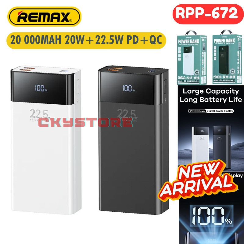 Remx Reciuy Series Rpp-672 20W+22.5W Pd+Qc Fast Charging Power Bank ...