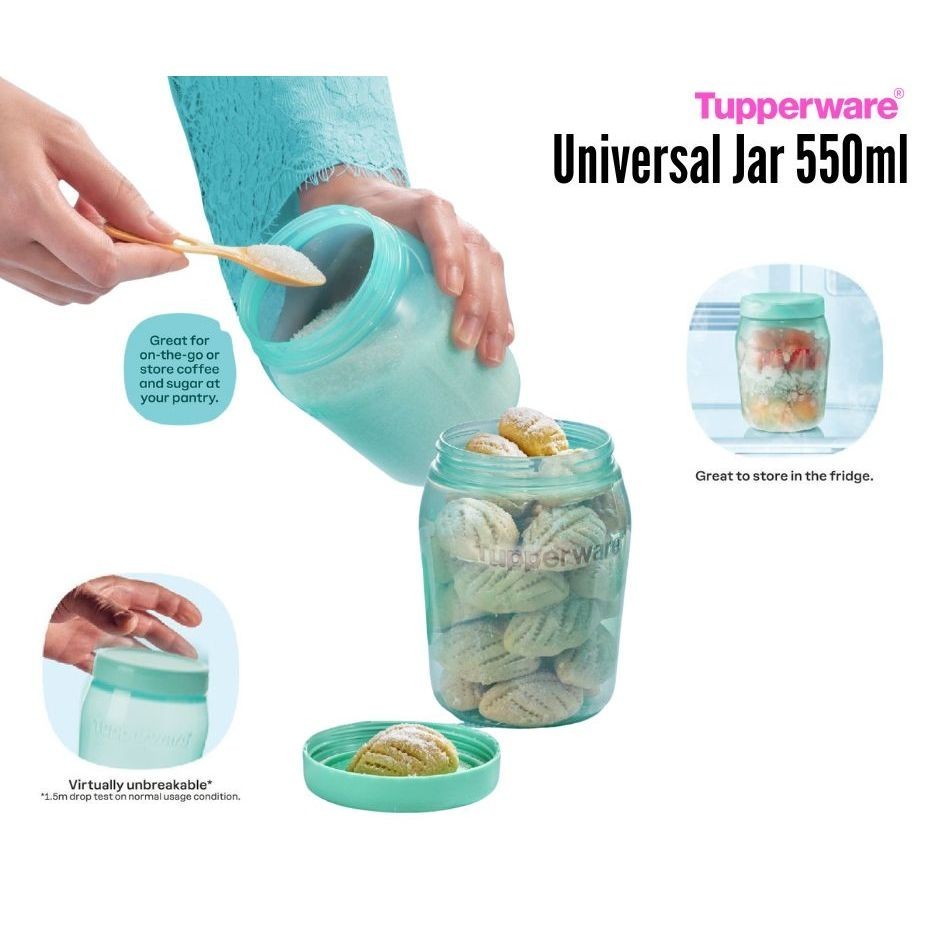 Tupperware Universal Jar Mini 550ml Bekas Kedap Udara Airtight | Shopee ...