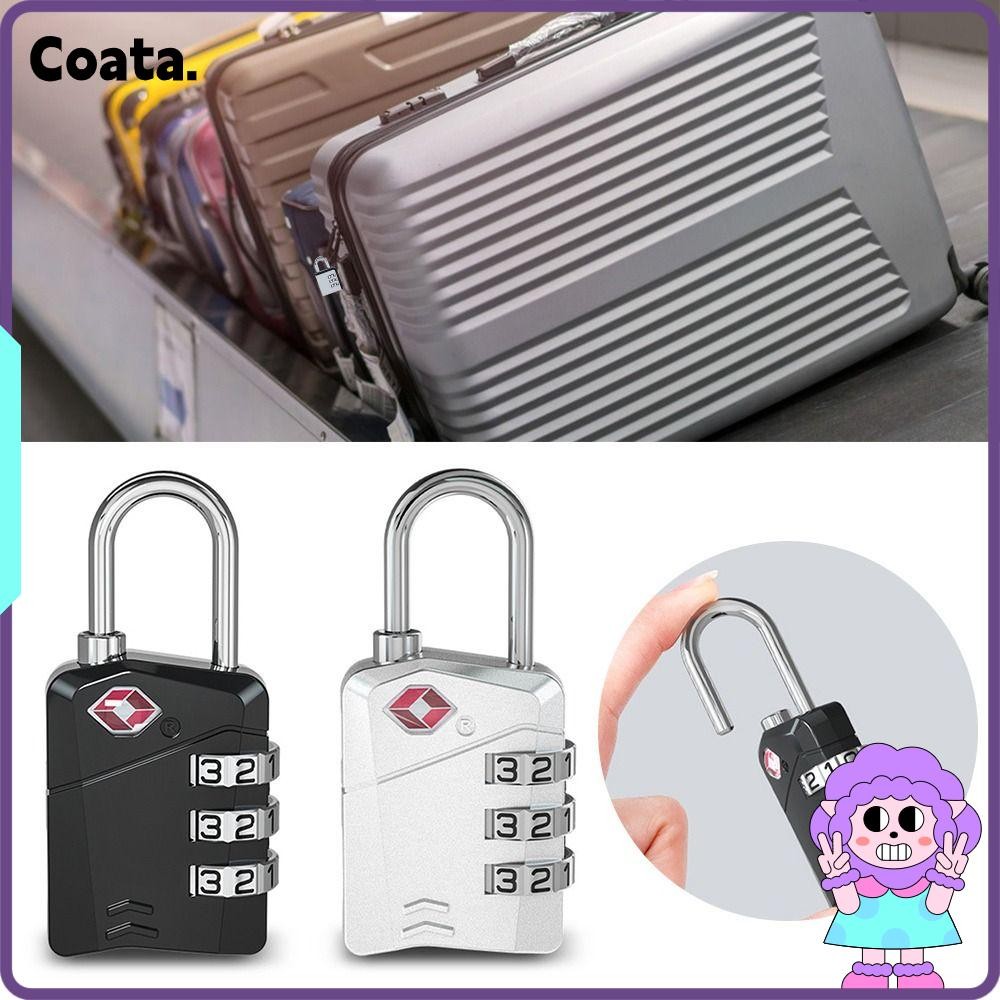 COATA 3 Digit Combination Lock Travel TSA Padlock Suitcase Luggage