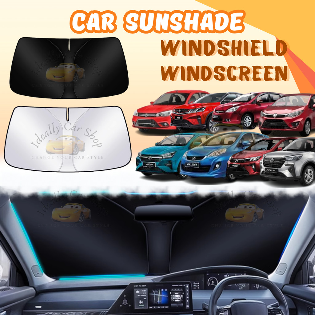 Universal Car Indoor Sunscreen Front Window Car Sun Visor Sunshade ...