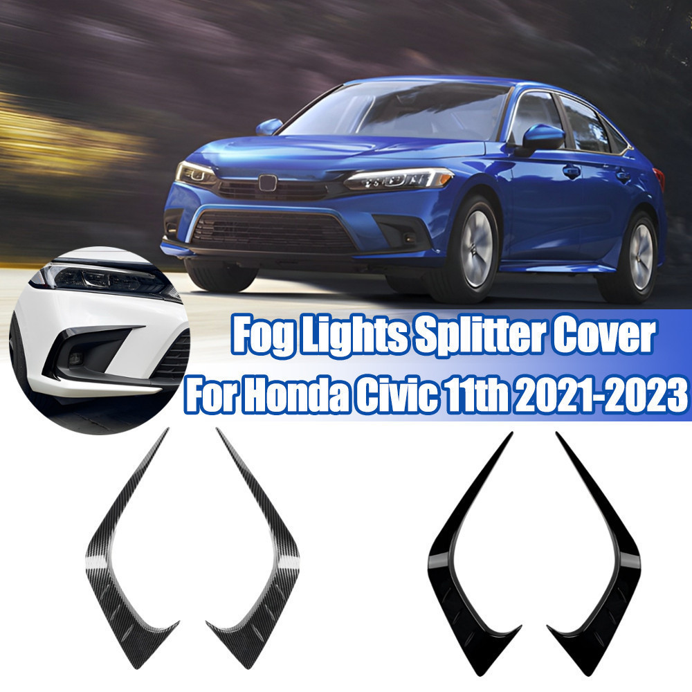 Car Front Lights Frames Cover Lip Trim Air Knife Canards Bumper Sticker ...