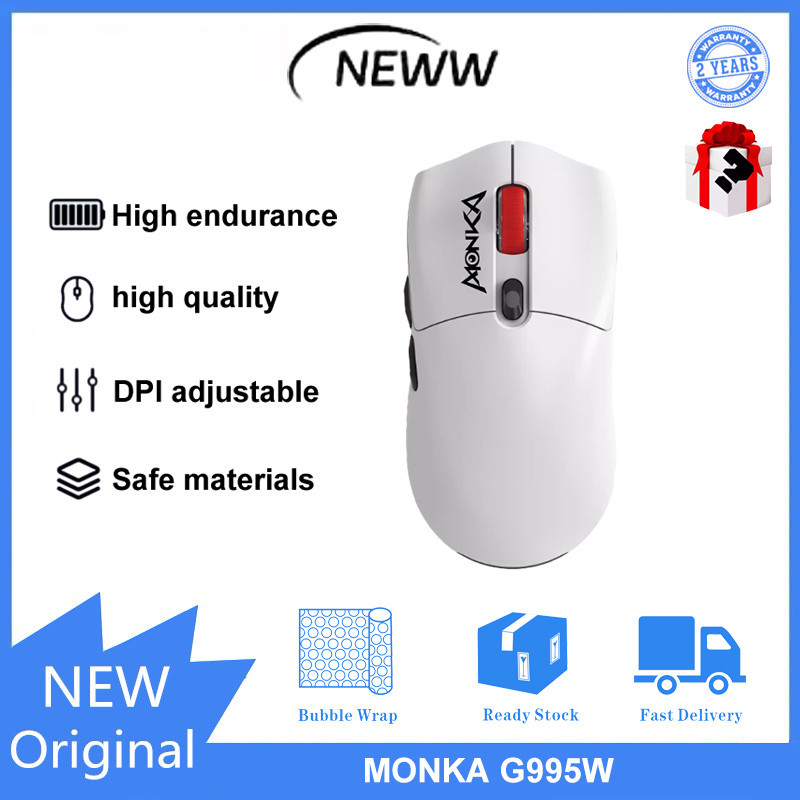 MONKA G995W Wireless Game Mouse Three mode Ultra long endurance ...