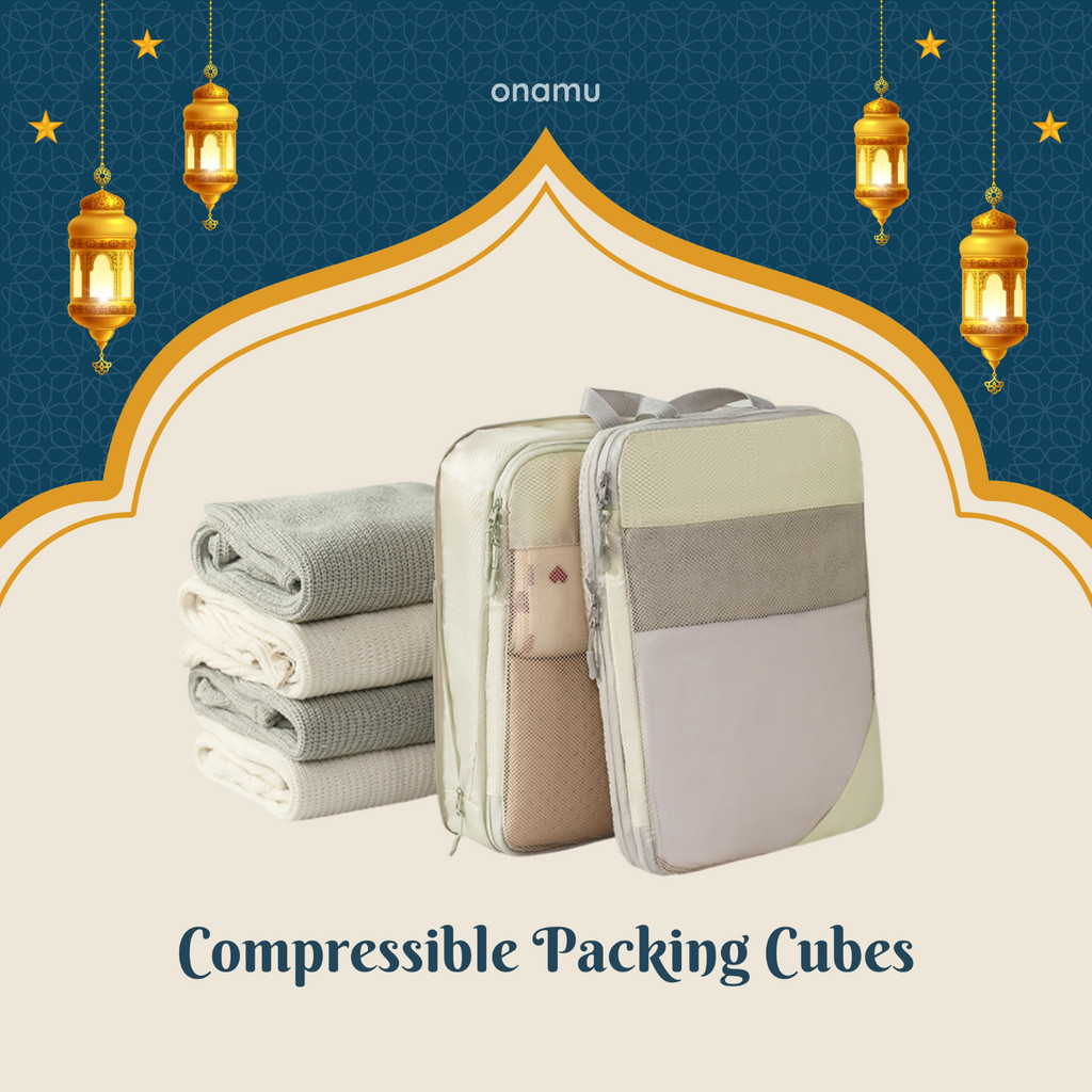 Compressible Packing Cube Beige for Travel and Storage Shopee Malaysia