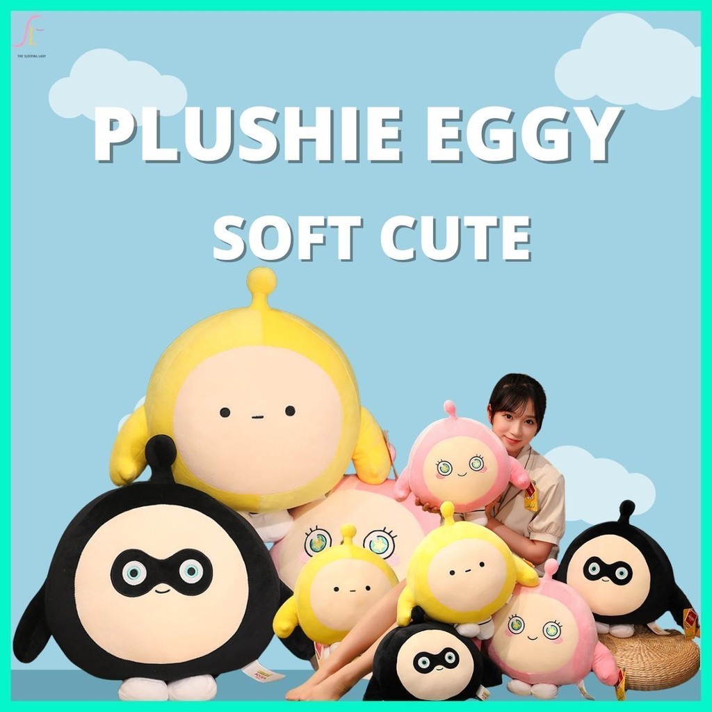 telur patung bermainan lembut Patung Telur Puff Comelplushie eggy ...