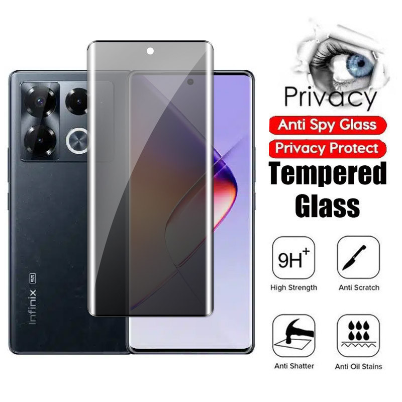 Curved Private Tempered Glass For Infinix Note 40 40S Pro 5G 4G