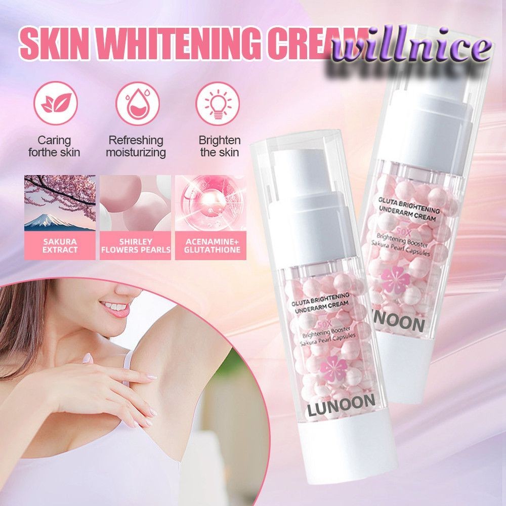 Lunoon Sakura Gluta Brightening Underarm Cream Armpit Whitening Lotion ...