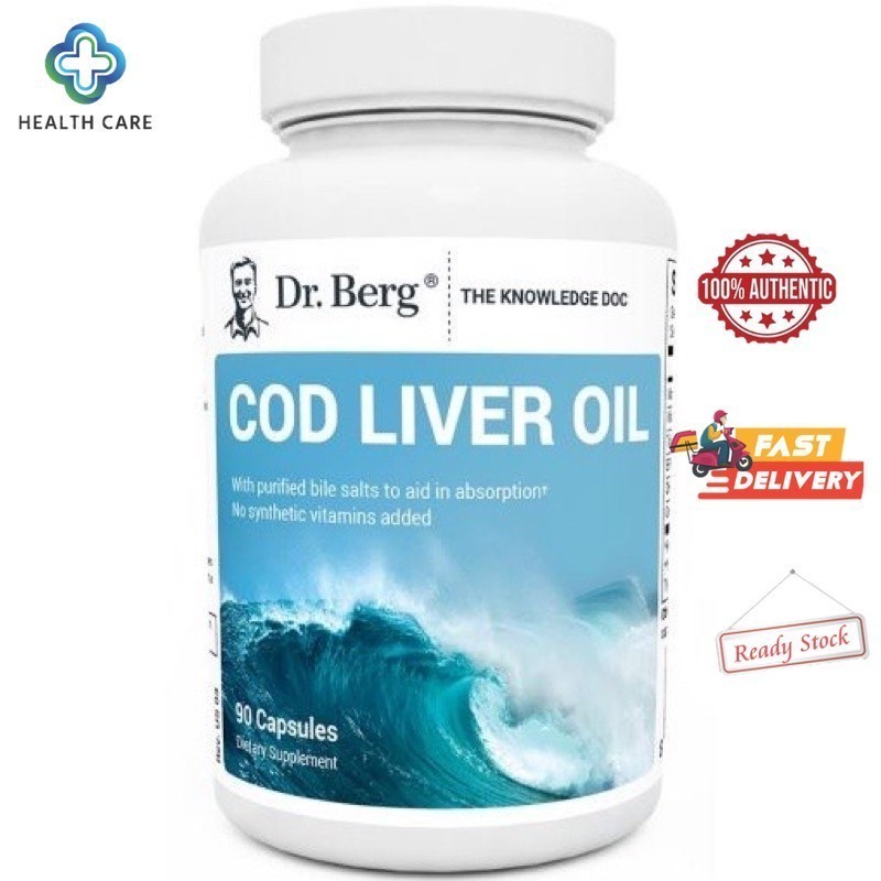 Dr. Berg's Cod Liver Oil - Source of Omega 3 Fatty Acids Vitamins A & D ...