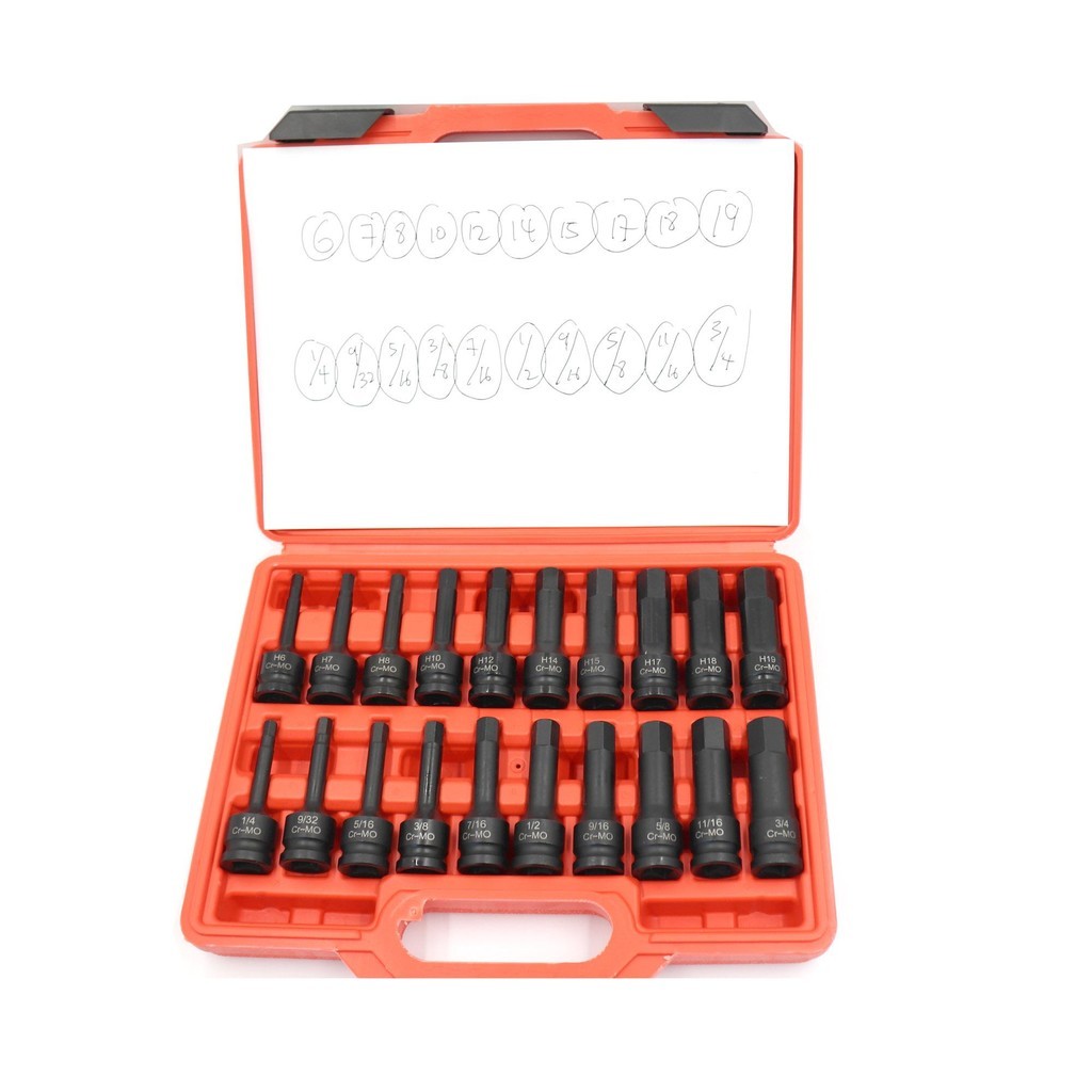 20pcs 1/2 Inch Forged Metric and Imperial Hexagon Sockets Saiz Impact ...