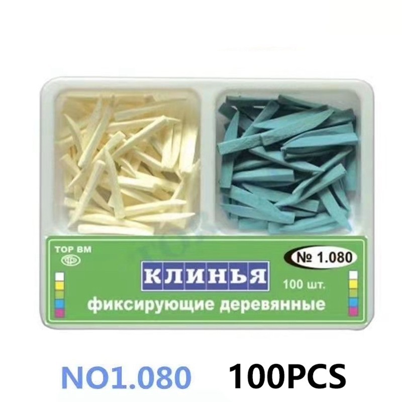 100pcs/box Wooden Disposable Dental Materials Wedges Plastic Dentist ...