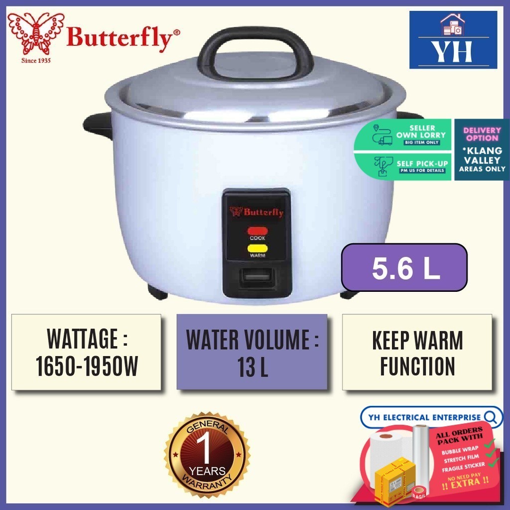Butterfly 5.6L 1950W Electric Commercial Rice Cooker BRC6038 BRC6038 Shopee Malaysia