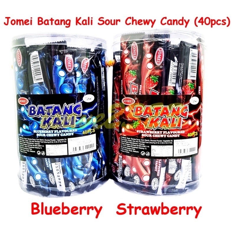 Batang Kali Strawberry Blueberry Apple Cola Flavour Sour Chewy Candy ...