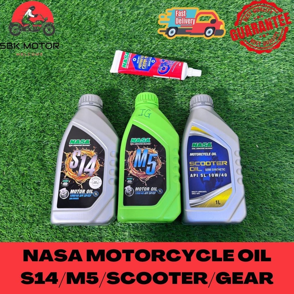 NASA MOTORCYCLE OIL S14 MOTOR OIL 10W40 / M5 MOTOR OIL 15W40
