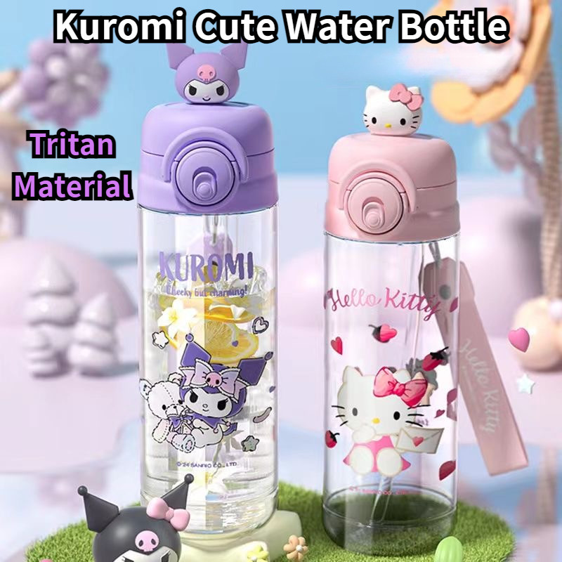 Sanrio Tumbler Kuromi Cute Kids Water Bottle Bpa Free 580ML Cinnamoroll ...