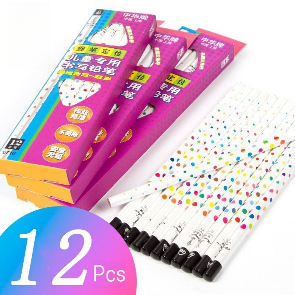 12Pcs Correction Grip Pencils Triangular Pencils with Wave point Grip ...